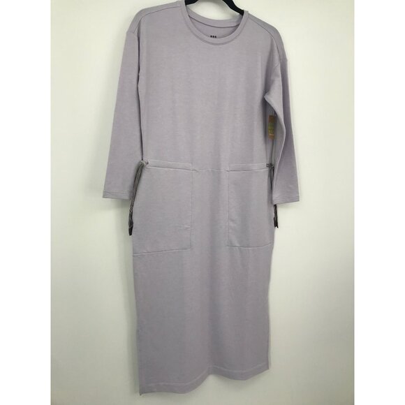 Title Nine French Terry Athletic Dress Long Sleeve Lavender Purple X-Small NEW - Picture 2 of 6